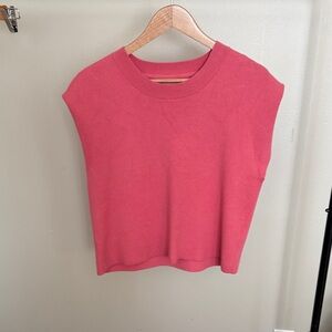 Anthropologie Vibrant Pink Sleeveless Top